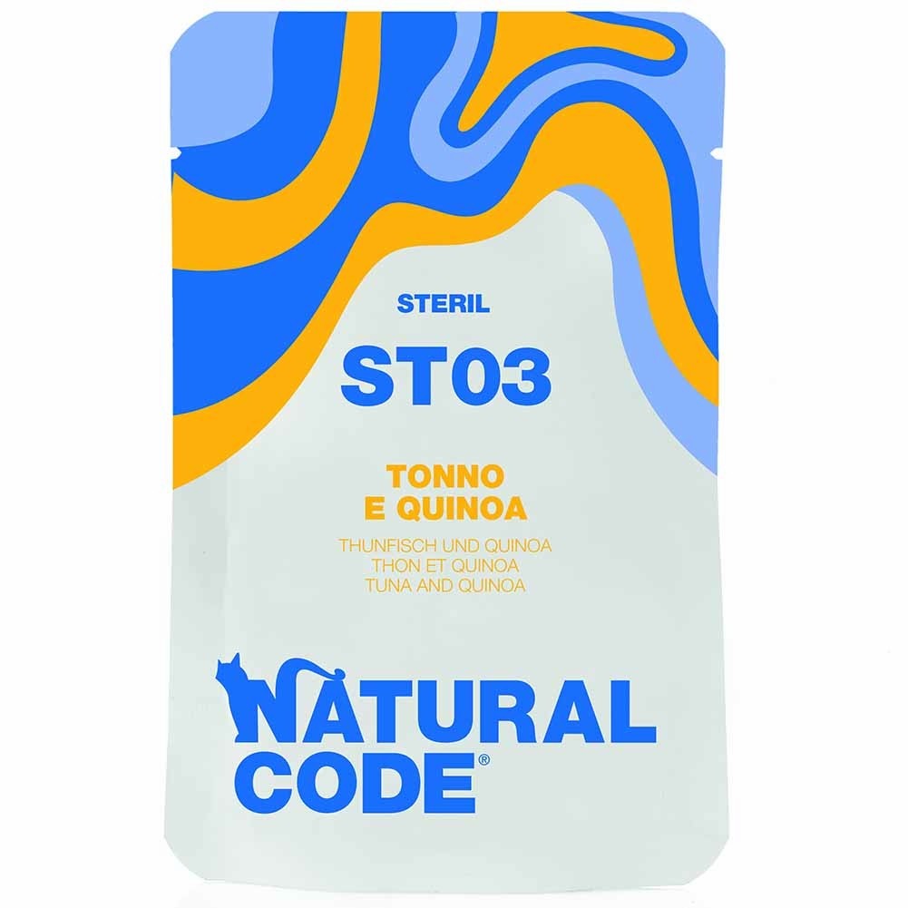 Alimento Gatto Umido Natural Code Steril Tonno E Quinoa 70g