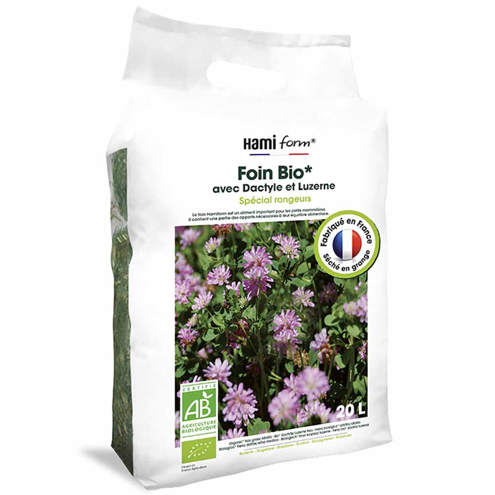 Fieno Bio con erba medica e mazzolina Hamiform 20 litri