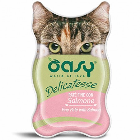 Alimento gatto Oasy Delicatesse Pat&eacute; fine con Selvaggina 85g