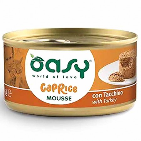 Alimento gatto Oasy Caprice adult Mousse con tacchino 85g