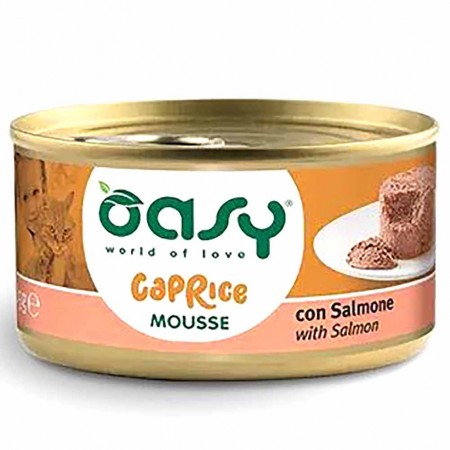 Alimento gatto Oasy Caprice adult Mousse con salmone 85g