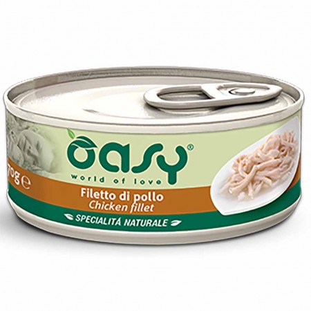Alimento gatto Oasy Specialit&agrave; naturale adult con filetti di pollo 150g