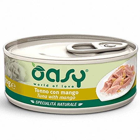 Alimento gatto Oasy Specialit&agrave; naturale adult con tonno e Mango 70g