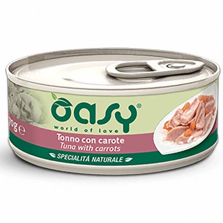 Alimento gatto Oasy Specialit&agrave; naturale adult tonno con carote 70g