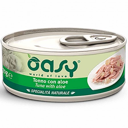 Alimento gatto Oasy Specialit&agrave; naturale adult con tonno e Aloe 150g