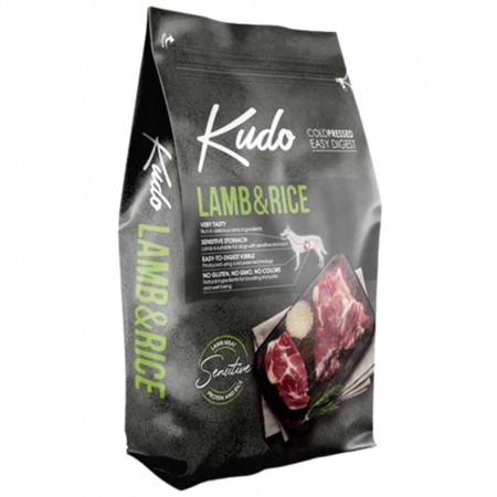 Alimento cane Kudo Low Grain Agnello e riso adult medium e maxi 12kg