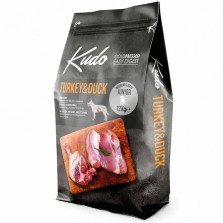 Alimento cane Kudo Low Grain Tacchino e anatra Junior medium e maxi 12kg