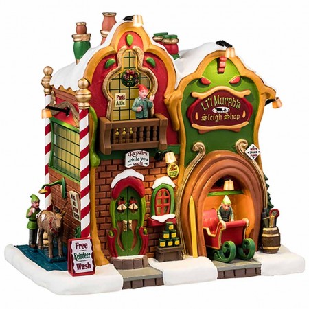 Li'l Murph's Sleigh Shop Santa's Wonderland Lemax 45264