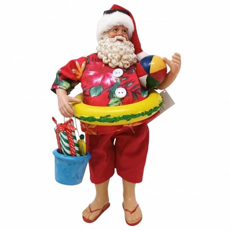 Babbo Natale da collezione Babbo da spiaggia 28cm