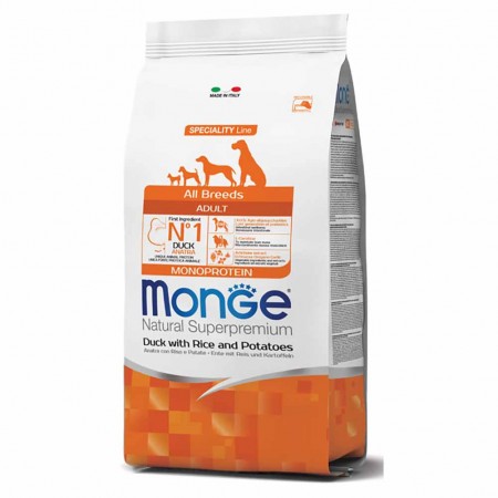 Alimento cane Monge All Breeds adult Anatra riso e patate 12kg