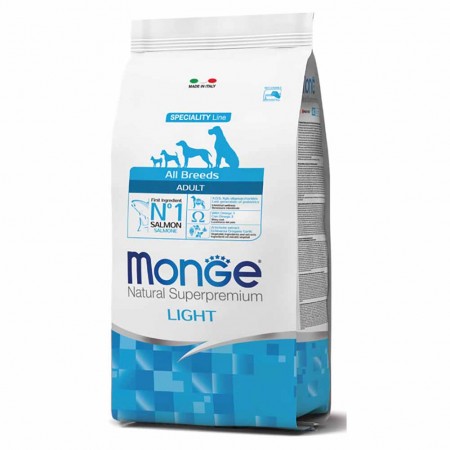 Alimento cane Monge All Breeds adult Light Salmone e Riso 12kg