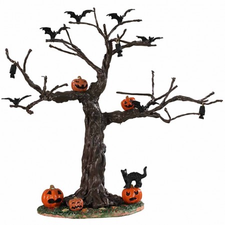 Batty for pumpkins tree Spooky Town Lemax 93418