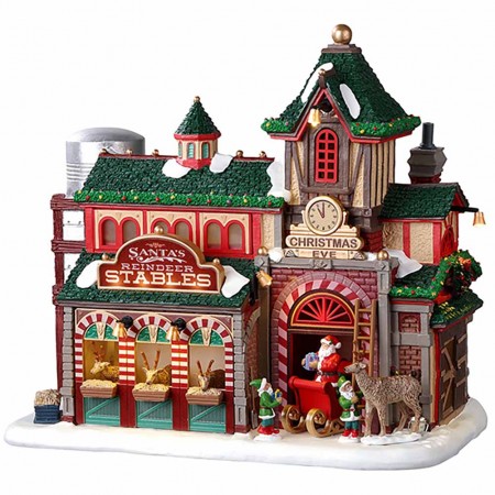 Santa's Reindeer stables Santa's Wonderland Lemax 25926