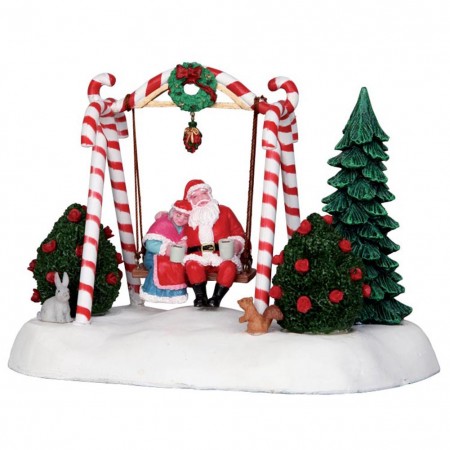 SANTA SWING Decorazione da Tavolo Lemax SANTA'S WONDERLAND Cod 24479