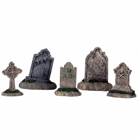 Tombstones set di 5 pezzi Spooky Town Lemax 44145