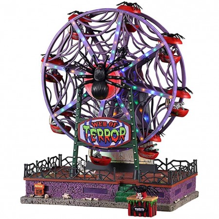 Web o terror ferris whell Spooky Town Lemax 14823