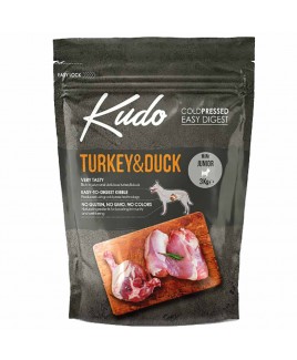 Alimento cane Kudo Low Grain Tacchino e anatra Junior mini 3kg