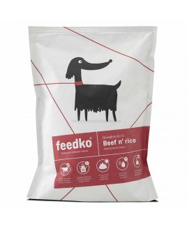 Alimento disidratato per cani Feedko manzo e riso 150g