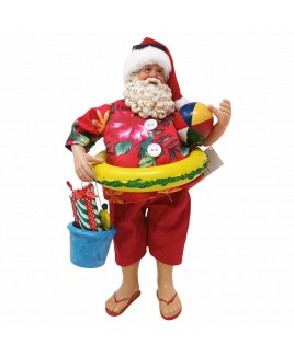 Babbo Natale da collezione Babbo da spiaggia 28cm