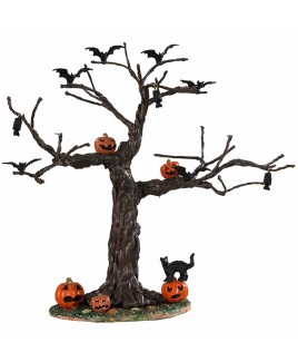 Batty for pumpkins tree Spooky Town Lemax 93418