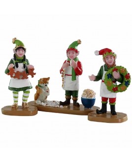 Crafty Elves set of 3 Santa's Wonderland Lemax 22137