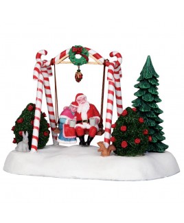 SANTA SWING Decorazione da Tavolo Lemax SANTA'S WONDERLAND Cod 24479