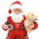 Babbo Natale da collezione in vestaglia con tazza 28cm